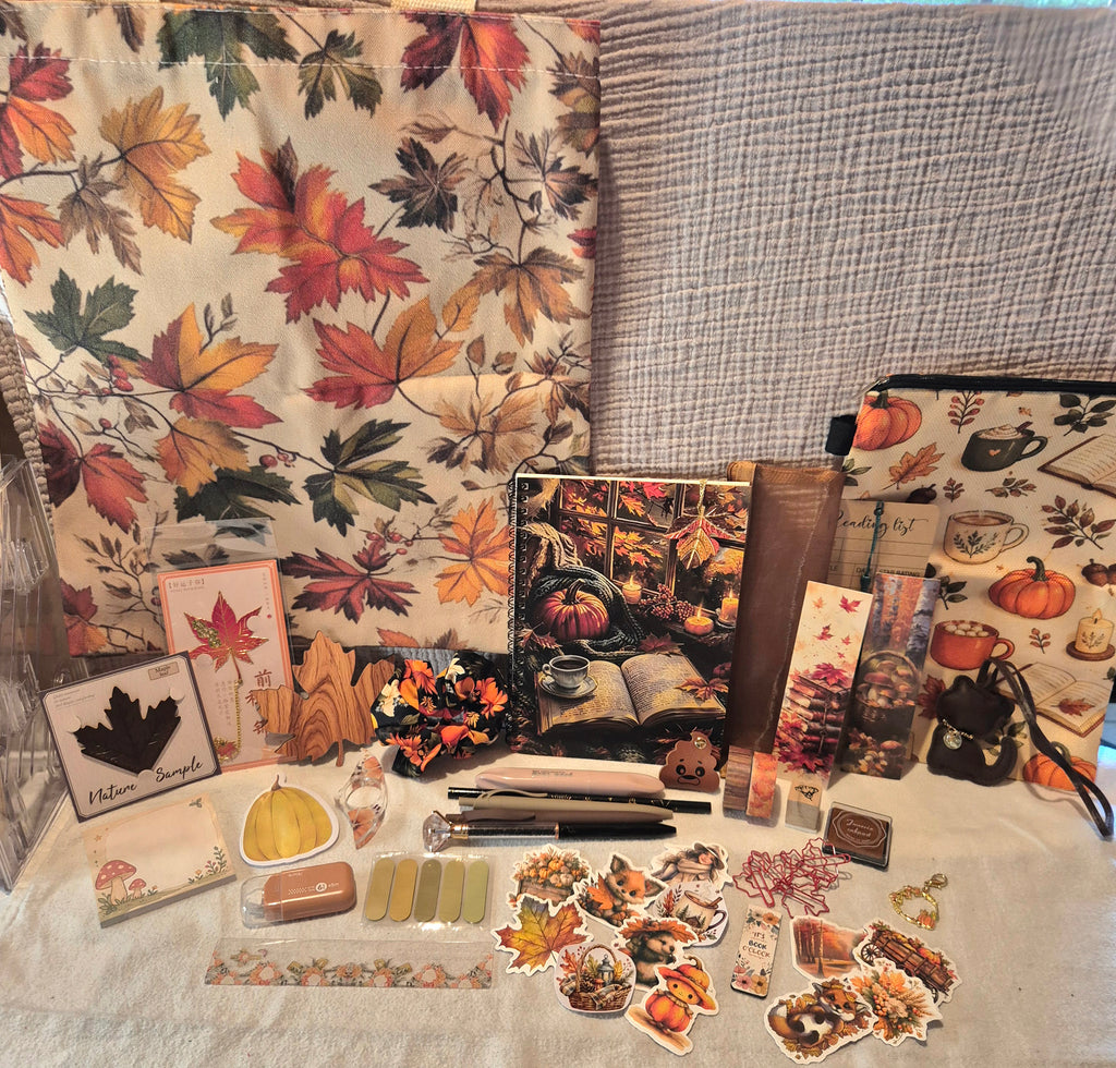 Autumn Mystery Bundle met mok en stationery
Herfstglas als upgrade voor de Autumn Mystery Bundle