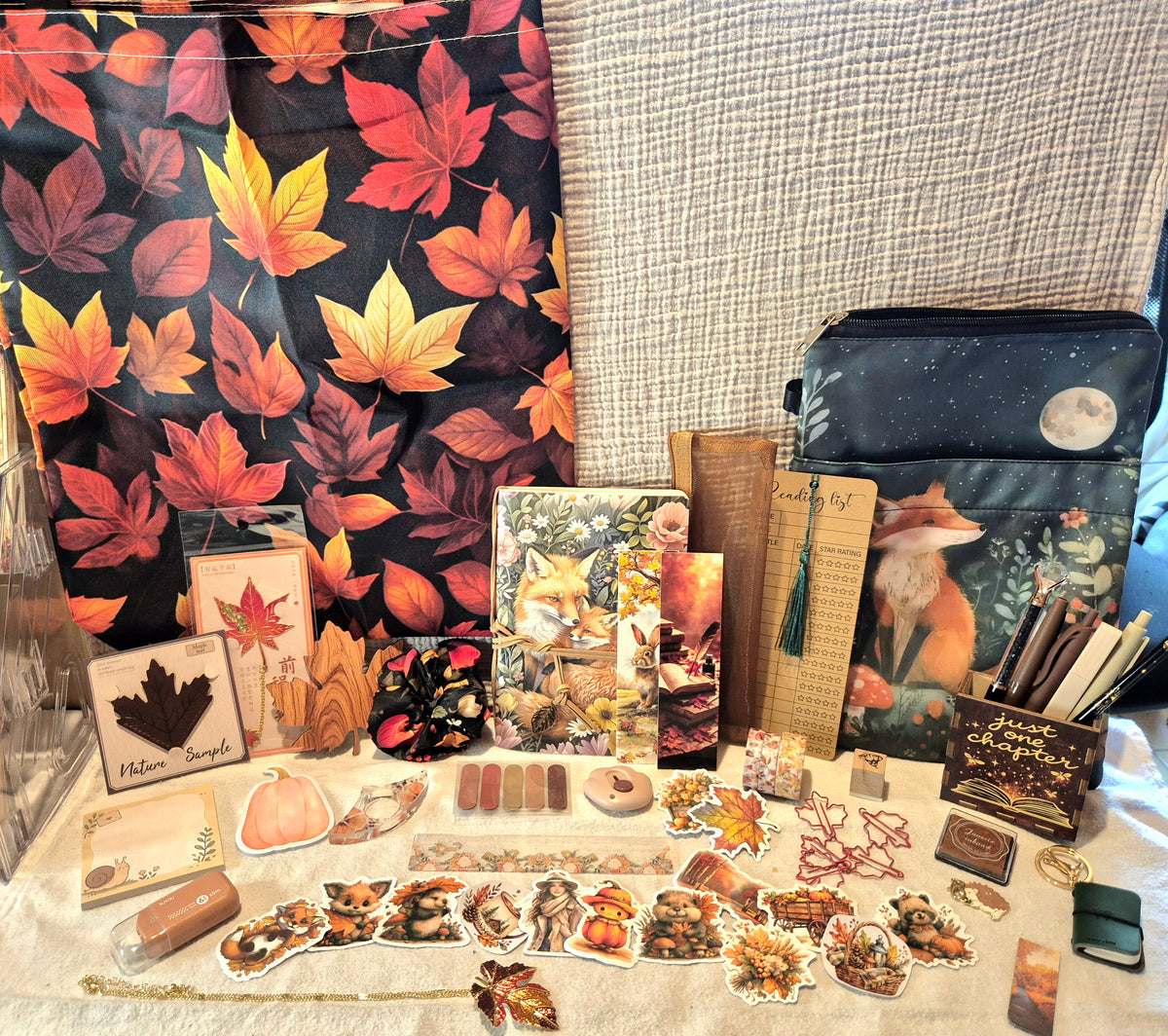oorbeeld van een 20-item Autumn Mystery Bundle
